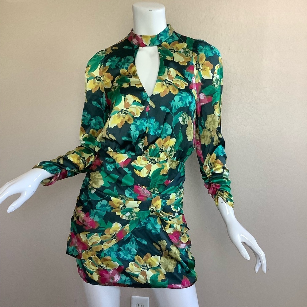 Zara Floral Long Sleeve Dress NWT - Picture 1 of 12